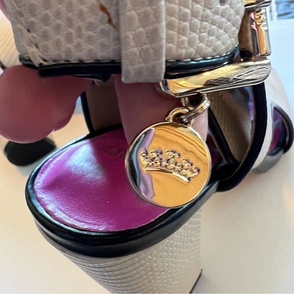 Juicy Couture Women's Open Toe Lace Up Bootie Strap Block Heel Size 6 - Picture 5 of 10